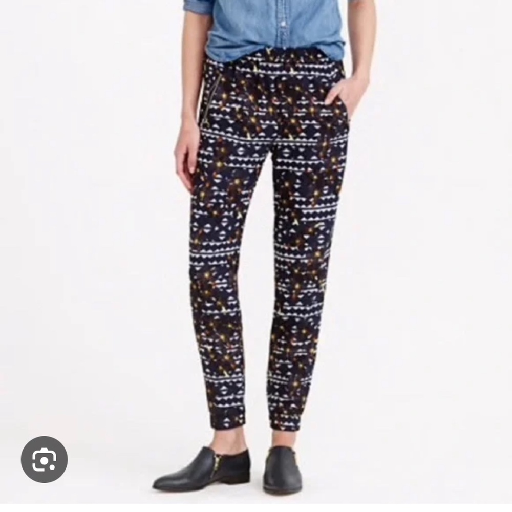 J.Crew Turner hidden floral casual jogger pant